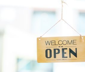 Wakefield Business Open Sign