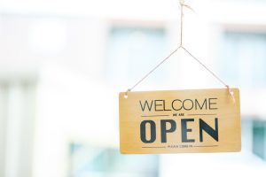 Wakefield Business Open Sign